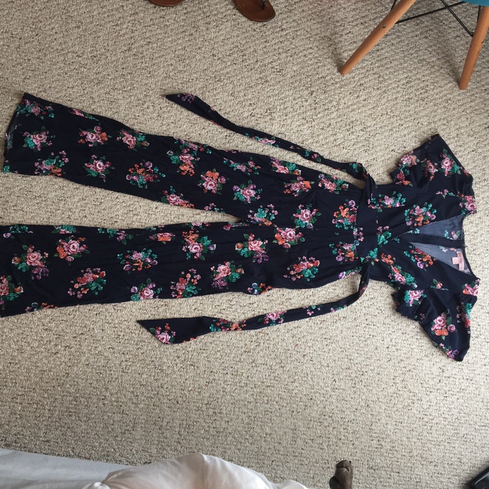 Floral, flowing romper.